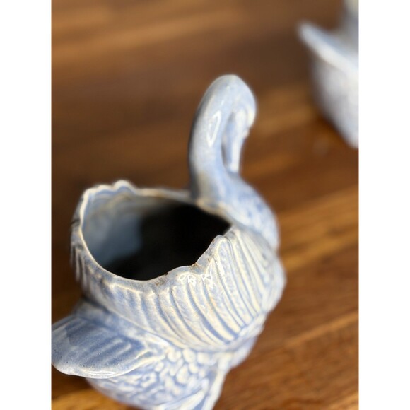 Set of‎ 2 Vintage Redwing USA Swan Planter Blue MCM Ceramic 259 Blue Vase EUC - Picture 11 of 12